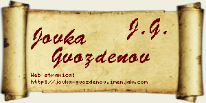Jovka Gvozdenov vizit kartica